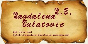Magdalena Bulatović vizit kartica